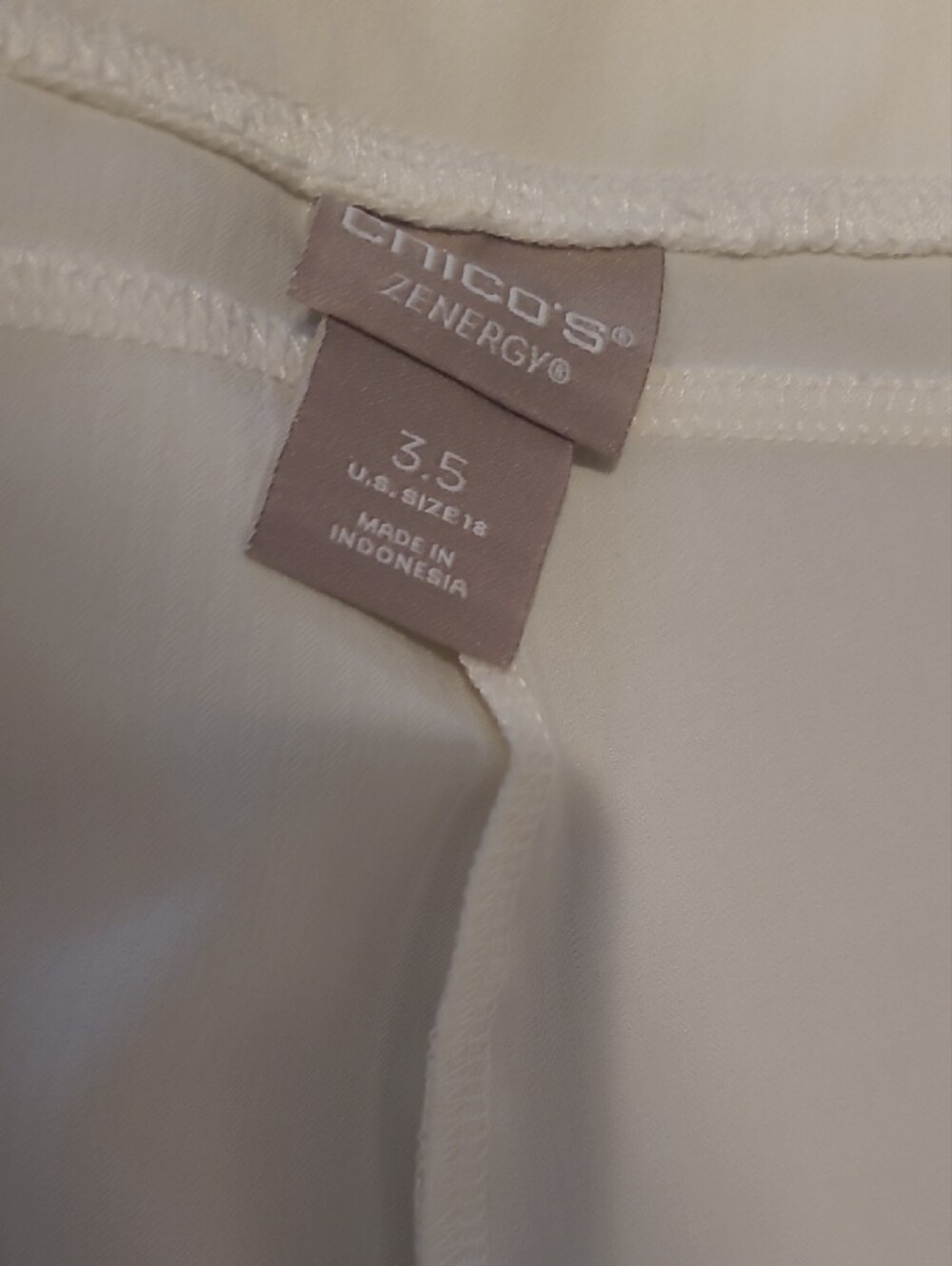 Chico's White Capris with Drawstring Hem - Picture 3 of 5